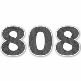 Adesivo 808 Cinza Tribal Blk no Havaí