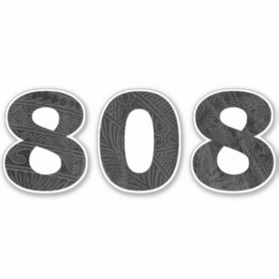 Adesivo 808 Cinza Tribal Blk no Havaí