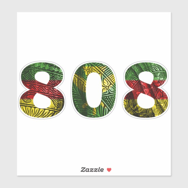 Adesivo 808 Hawaii Tibal Kanaka Maoli (Folha)