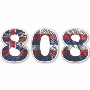 Adesivo 808 Tribal Hawaii Flag