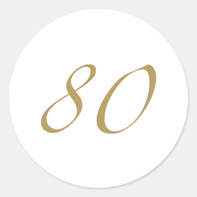 Adesivo 80 Birthday (Frente)