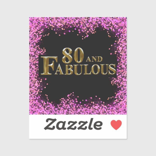 Adesivo 80 Birthday (Folha)