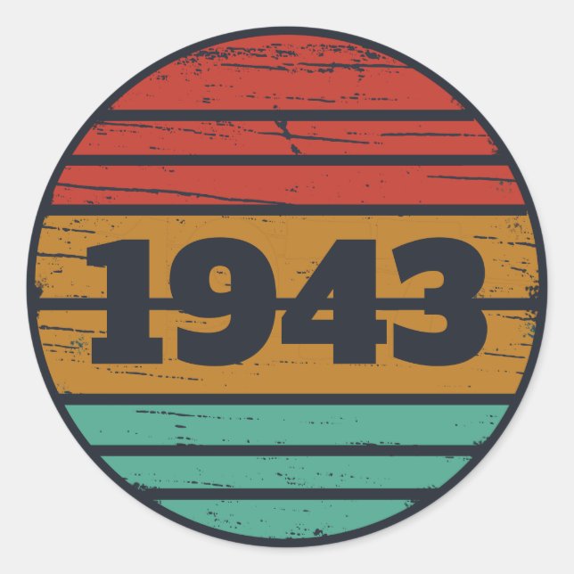 Adesivo 80 de aniversário personalizado de oitocentos dias (Frente)