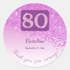 Adesivo 80, Obrigados de aniversário