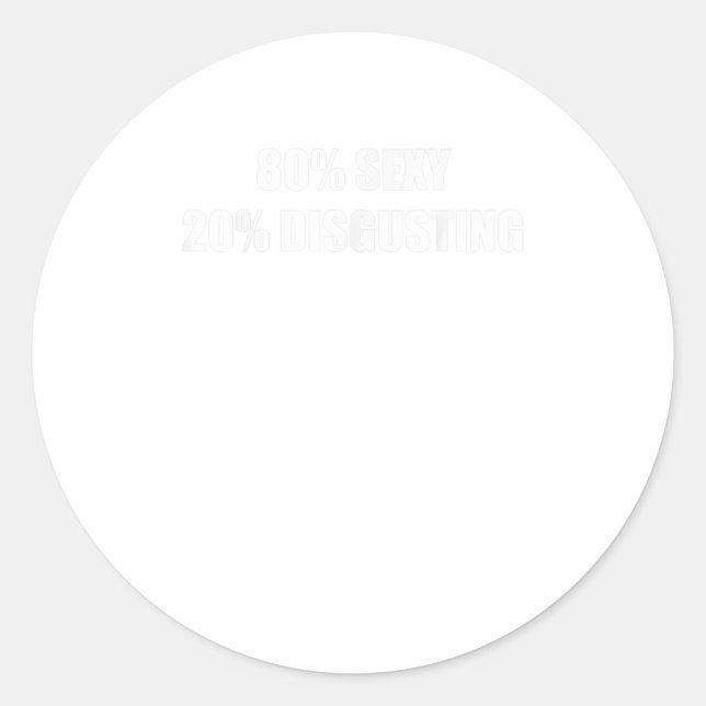 Adesivo 80 sexy 20 camisa nojenta (Frente)