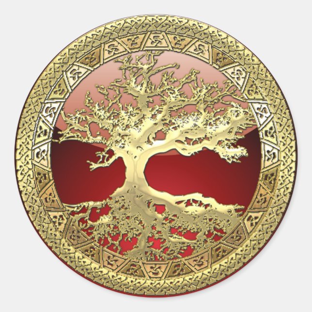 Adesivo [81] Ouro Celta da Vida [3D] (Frente)