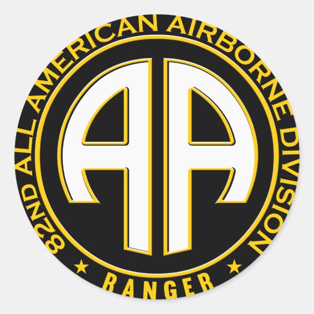 Adesivo 82º Patch Casual de Todos os Ranger Aéreos America (Frente)