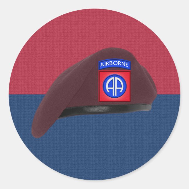 Adesivo 82.a Divisão Aérea Iconic Beret (Frente)