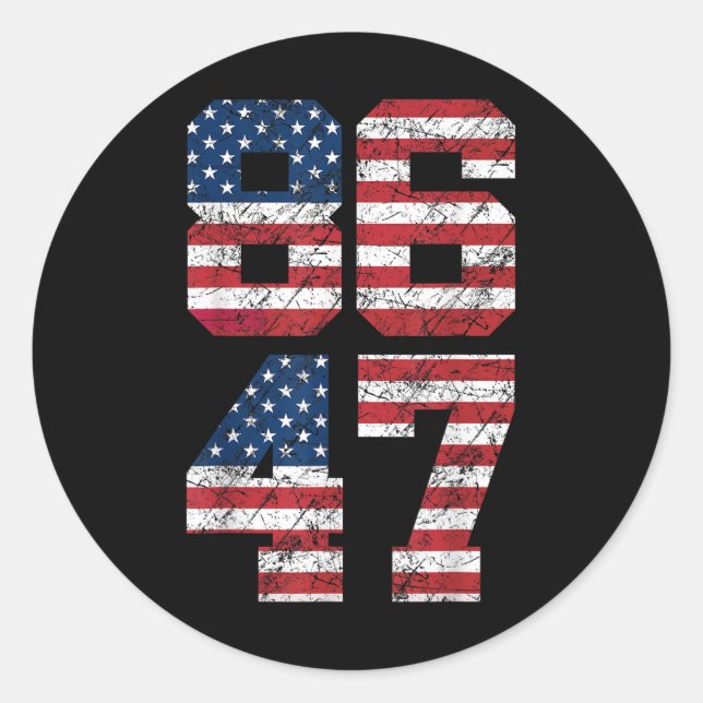 Adesivo 8647 Anti Trump 86 47 Retro Anti-trump U Flag Imp (Frente)
