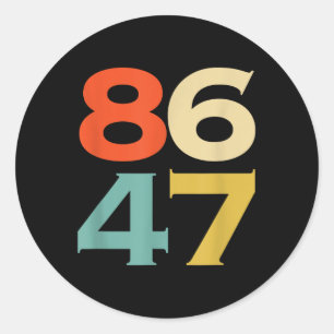 Adesivo 8647 Anti-Trump 86 47 Retro Impeach 47 Anti-Trump