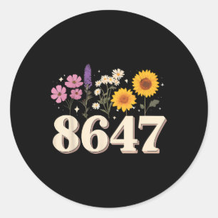 Adesivo 8647, Anti Trump, Feminista Floral, Sutil, R Human