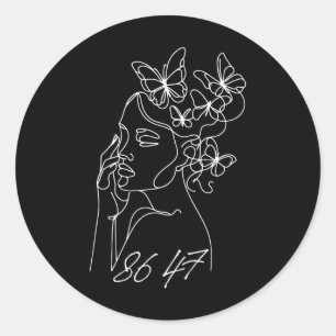 Adesivo 8647 Anti Trump Floral Resist 86 47 Impeach Trump