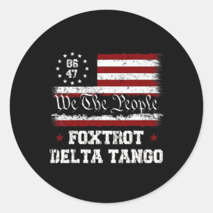 Adesivo 8647 Anti Trump Foxtrots Deltas Tangos Impeachment