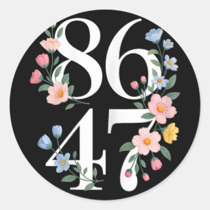 Adesivo 8647 Flor Anti-Trump Floral Boho Vintage