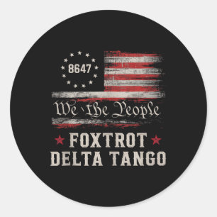 Adesivo 8647 Foxtrots Deltas Tangos Bandeira América Regat