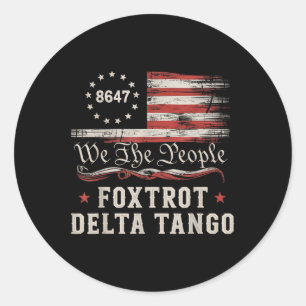 Adesivo 8647 Foxtrots Deltas Tangos Bandeira da América