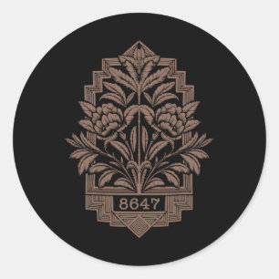 Adesivo 8647 Sutil Anti Trump 86 47 Estilo de Boho Floral
