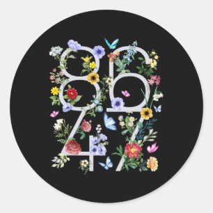 Adesivo 8647 Sutil Anti Trump 86 47 Estilo Floral Boho 1