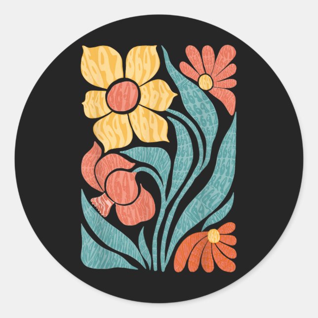 Adesivo 8647 Sutil Anti Trump Floral Boho (Frente)