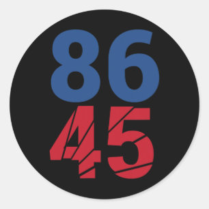 Adesivo 86 45 Protesto Anti-Impeachment de Trump para Demo