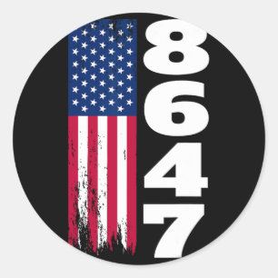 Adesivo 86 47 8647 Sutil Anti Trump