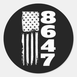 Adesivo 86 47 8647 Sutil Anti Trump 1
