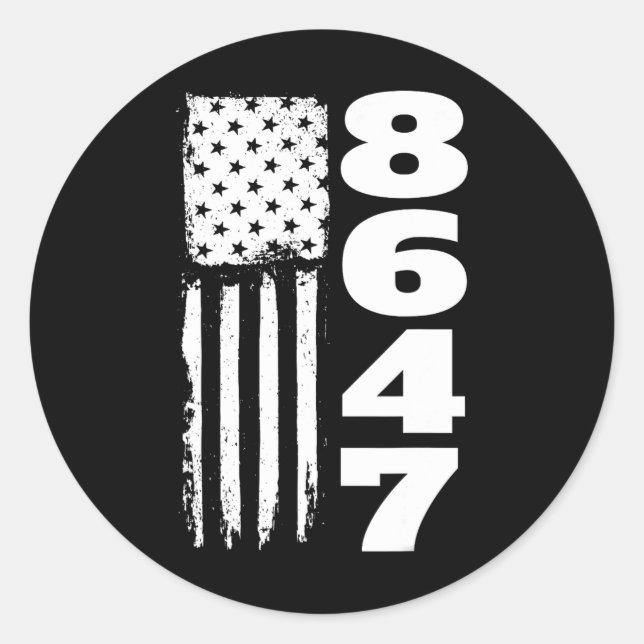 Adesivo 86 47 8647 Sutil Anti Trump 1 (Frente)