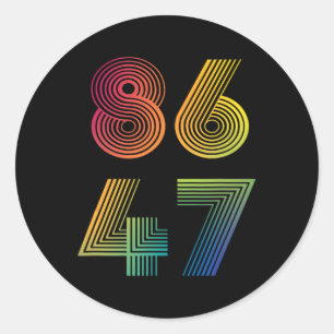 Adesivo 86 47 Anti Trump 8647 Impeach 47 Anti-Trump Presid