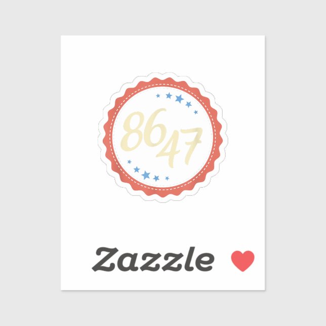 Adesivo 86 47 Anti Trump Engraçado (Folha)