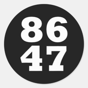 Adesivo 86 47 Anti-Trump Sutil Anti Trump 8647 2