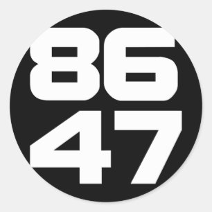 Adesivo 86 47 Projeto Anti-Trump Resist 2025