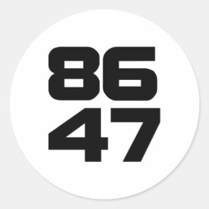 Adesivo 86 47 Projeto Anti-Trump Resist 2025