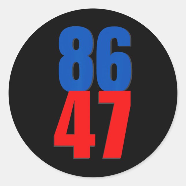 Adesivo 86 47 Protesto Trump (Frente)