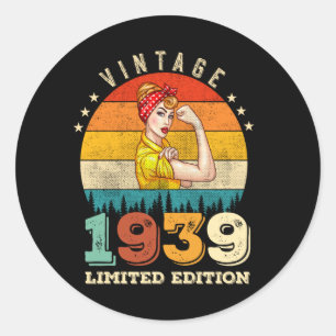 Adesivo 86 anos de idade no domingo de 1939 Vintage 86º an