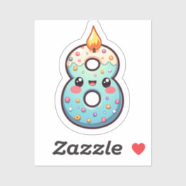 Adesivo 8.º Apelido de Aniversário