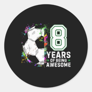 Adesivo 8 Anos De Futebol Incrível Aniversário 8º