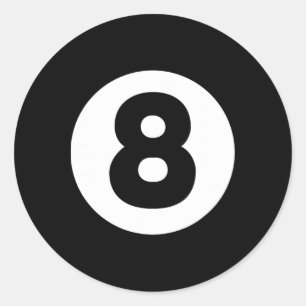 Adesivo 8 Ball Billiards preguiçosos Figurino Engraçado Ma