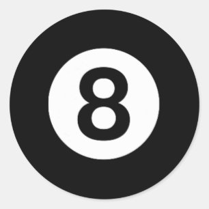 Adesivo 8 Bilhetes de Piscina Mesa Figuras Oito Bola