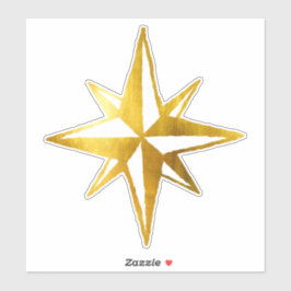 Adesivo 8 Branch Star Vintage Espiritual Witchy Celestial