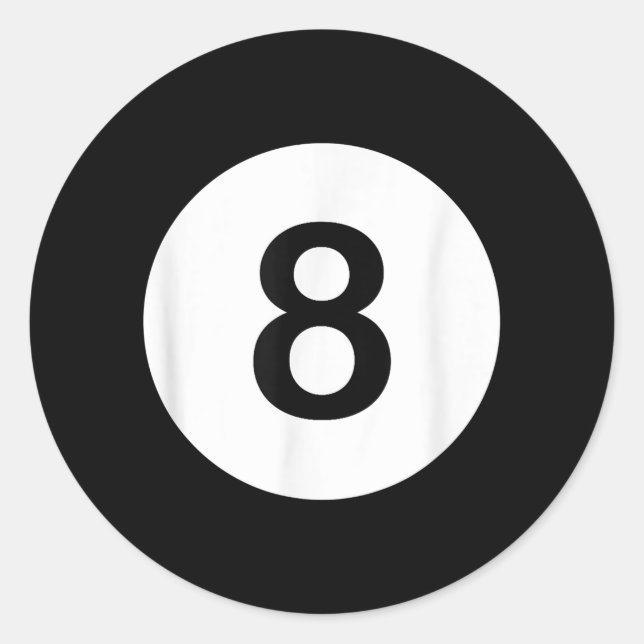 Adesivo 8 Camisetas De Piscina De Bola, Presente De Lover  (Frente)