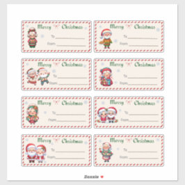 Adesivo 8 Grandma & Grandpa Christmas Gift Tags