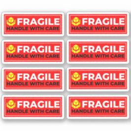 Adesivo 8 Vinyl Fragile Stickers (Handle with Care)