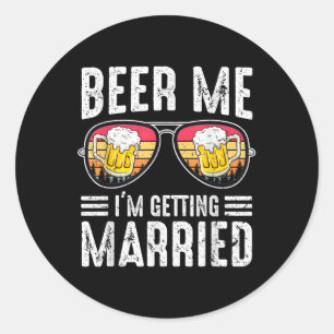 Adesivo 8gmr Retro Beer Me Im Casando-Se Com Bachelorette