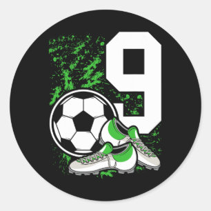 Adesivo 9º Aniversário Jogador de Futebol B