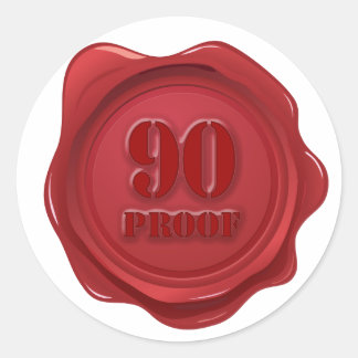 Adesivo 90 Birthday 90 Proof Party