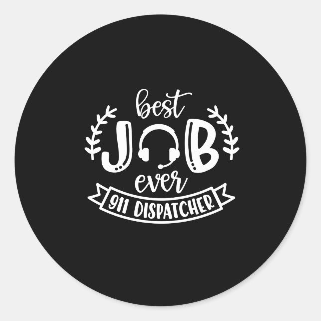 Adesivo 911 despachante, respondente, linha de ouro (Frente)