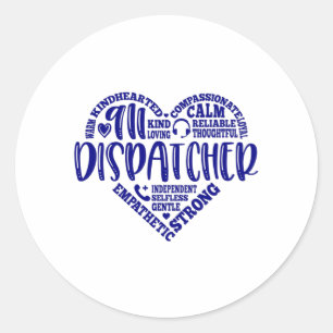 Adesivo 911 despachante, respondente, polícia, linha azul