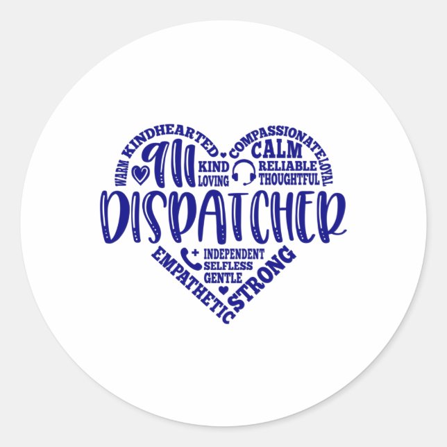 Adesivo 911 despachante, respondente, polícia, linha azul  (Frente)