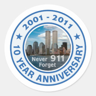 Adesivo 911 um aniversário de 10 anos