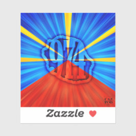 Adesivo 974 Ile de la Réunion - Drapeau réunionnais